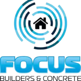 Focus builders and concrete logo - colored